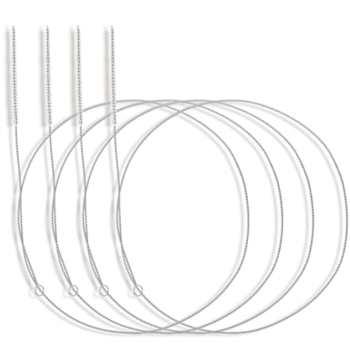 Prasacco 4 Stück Schlauchbürste, Extra Lange Bürste 1/6inch Bürste Rohrbürste Edelstahl Reinigungsbürste Schlauchbürste Rohrbürste für Strohhalmrohr, Schlauch, Multifunktionale Bürste zum Reinigen,1 m