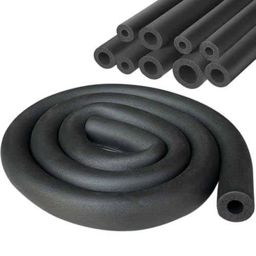 Rohrisolierung Schaumstoff Ø 32mm Rohrdämmung Isolierung Rohr Schwarz für Heizung Sanitär Heizungsrohr Kupferrohr 1.8m (Schwarz, 32mm)