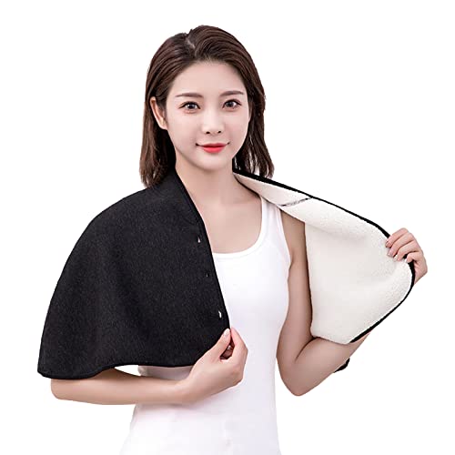 Schulterumhang Doppelseitiger Plüsch Warmer Weste-Schal Waschbarer Nacken-Wärmeauflage Alte Leute Schulterschutzschal Winter Schulterwärmer Schulterkap Poncho Schal für Winter Schulter und Hals warm