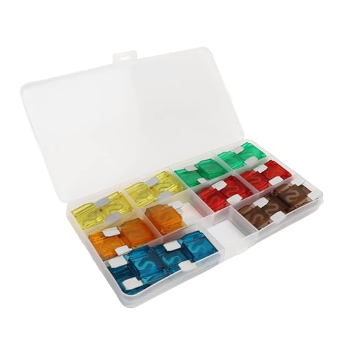 mini sicherungen kfz, auto sicherungen set, 24-teiliges Kfz-Sicherungs-Sortiment-Set, 20 A, 30 A, 40 A, 50 A, 60 A, 70 A, Großes Kfz-Ersatzsicherungs-Sortiment-Set Für Auto, Wohnmobil, Motorrad