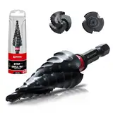 EZARC Stufenbohrer Ø4-20mm HSS Kobalt Pro AlTiN Profi Kegelbohrer Schälbohrer für Metall, Edelstahl, Aluminium, Holz, Kunststoff, 9 Stufen Konusbohrer