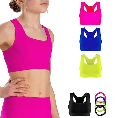 Risalti Bustier Mädchen Olympic Mikrofaser 3 STK - Sport Top Mädchen, Mädchen Bustier, Crop Top Mädchen, BH Mädchen, Tops Für Mädchen, Tank Tops Nahtlose, Armbänder Gratis - Made In Italy