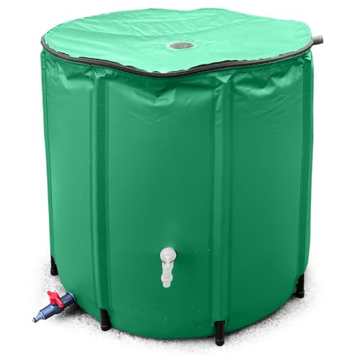 RAMROXX 750L Regenwassertonne Regentonne Wassertank faltbar mit Ablasshahn 98x100cm