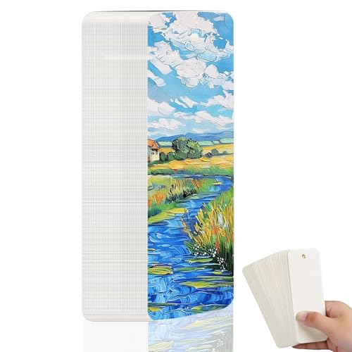 TYBYBB Aquarellpapier Lesezeichen Blanko 50 Stück Aquarell Postkarten Blanko 300g, Watercolor Paper von Postkarten, NotizblöCken, GrußKarten, DIY Lesezeichen, Wasserfarben, 15 x 5cm