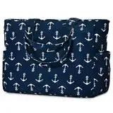 oscaurt Strandtasche XXL Familie Badetasche Wasserdicht Umhängetasche Tote Bag Damen Beach Bag mit Reißverschluss Faltbare Travel Bag für Strand Einkaufen Reisen