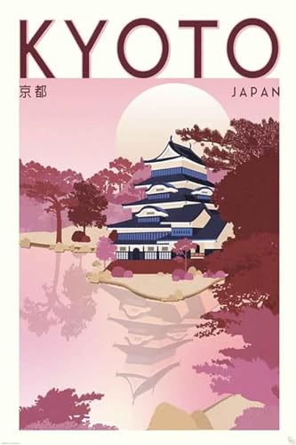 Close Up Kyoto Poster | Japan Plakat im Retro Stil | GroÃþer Kunstdruck - GröÃþe 61x91,5 cm