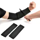 Schnittfeste Ärmel, Unterarmschutz Arm Sleeve, Ärmelschoner, 1 Paar Arm Guard, Armschützer, Hitzebeständig, Atmungsaktiv, UV-Schutz, für Damen Herren Garten Küche Schnitzarbeiten, Schwarz