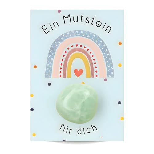 Milaboo® 12er Set Glückssteine für Kinder I Kindergeburtstag Mitgebsel I Give Away für Taufe, Kommunion, Hochzeit oder Wichtelgeschenk I Glücksbringer Kinder fertig verpackt (Mutstein)
