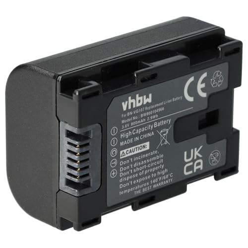 vhbw 1x Akku kompatibel mit JVC GZ-HM440, GZ-HM450, GZ-HM445, GZ-HM446 Videokamera Camcorder (800 mAh, 3,6 V, Li-Ion) + Infochip