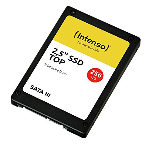 Intenso Interne 2,5" SSD SATA III Top, 256 GB, 550 MB/Sekunden, Schwarz