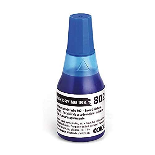 COLOP schnelltrocknende Stempelfarbe 802 blau, 25 ml Fläschchen