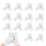 Weiße Baumwollhandschuhe, 15 Paar(30 Stück) Feuchtigkeitsspendende Handschuhe, Handschuhe 100% Baumwolle Weiche Bequeme Atmungsaktive Zwirnhandschuhe für tägliche Kosmetik- und Hautpflegearbeiten