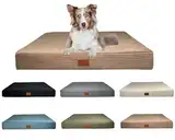 elropet Hundematte Cord orthopädisch/S, M, L, XL für alle Größen geeignet/Abziehbar und waschbar / 6 Cappuccino, L (100x70x10cm)