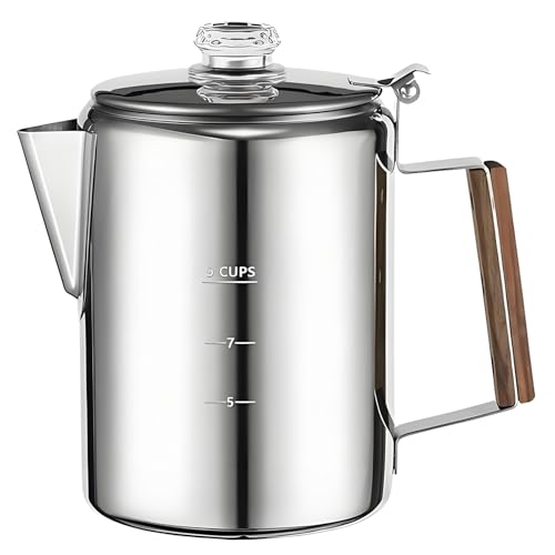 Generisch Kaffeemaschine | Kaffeemaschine Percolator - Tragbare Maschine Mit Kompaktem Vintage-Design Für Camping, Familie Und Freundesgruppen