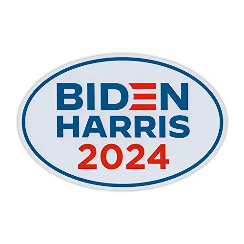 Crazy Novelty Guy Ovaler Kampagnenmagnet, Joe Biden und Kamala Harris 2020 Logopagnet, 15,2 x 10,2 cm magnetischer Stoßstangen-Aufkleber