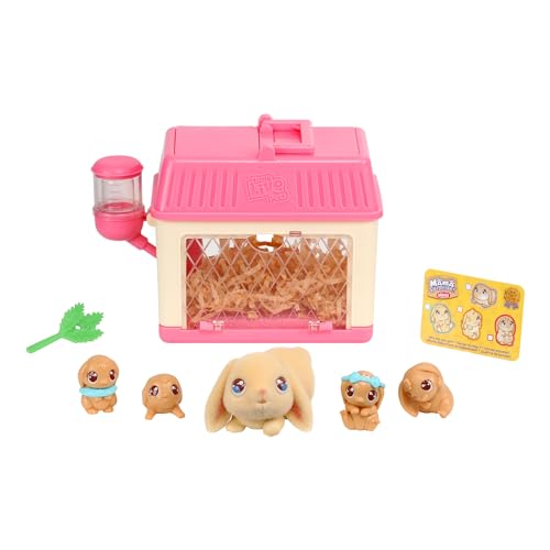 Little Live Pets Mama Surprise Mini Hasen-Spielset Lil' Bunny; die Hasen-Mama bekommt 2,3 oder 4 Babys, Mama Surprise im Miniformat, wiederholbares Spielemuster