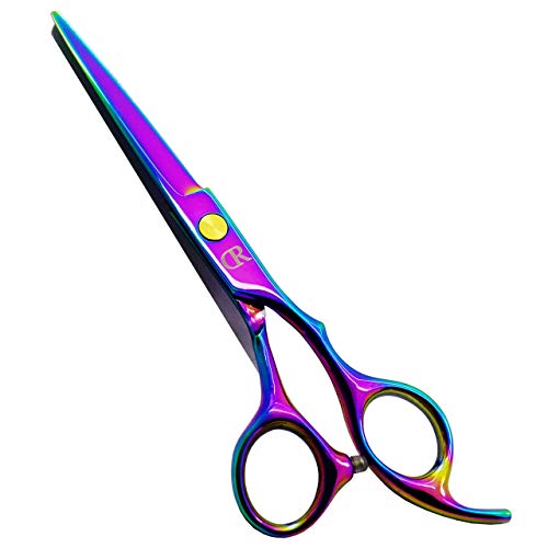 Professionelle Friseurschere, 6 Zoll Friseur Haarschneideschere Scharfe Klingen Friseur Haarschnitt Für Frauen/Männer/Kinder 440c Edelstahl Regenbogen