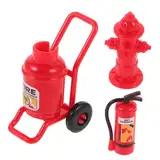 Yardwe 1 Set Puppenhaus Zubehör Kunststoff Feuerhydranten Simulation Von Feuerhydranten DIY Mini Deko Werkzeuge Mini Dekoration Miniatur Feuerlöscher Puppenhaus Feuerhydranten