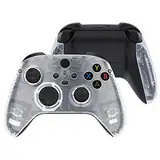 eXtremeRate Front Case & Griffteile Hülle für Xbox Series X/S,Custom Hülle Vorderseite Case Grips Gehäuse Zubehör für Xbox Core Controller(Transparent)-KEIN Controller enthalten