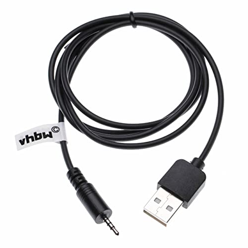 vhbw USB Klinke Ladekabel kompatibel mit JBL Synchros E50BT, E50, E40BT, E40, J56, J56BT Kopfhörer - USB auf AUX Klinkenstecker - Überarbeitete Version