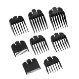 8 Stück Trimmer Wahl Aufsätze Haarschneidemaschine Aufsätze Clipper Guards Haar Clipper Guide Limit Kamm Set 1,5mm bis 25mm Haarschneider Aufsatz (Schwarz)