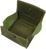 myledershop Kleine Büffel-Vollleder Wiener Schachtel Geldbörse/Münzbörse/Geldbeutel/Portemonnaie/Portmonaise/Geldtasche/Portmonee (Grün)