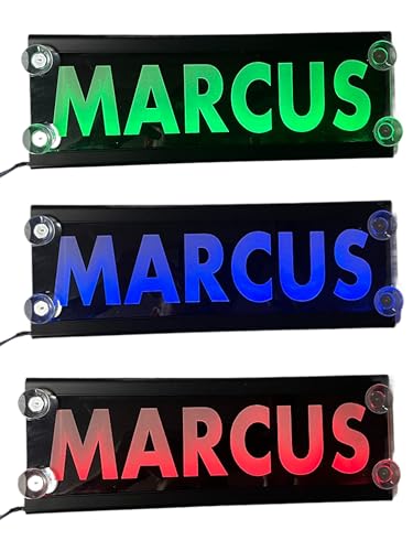LED Namensschild – Hochwertige LEDs – LKW Namensschilder – Namensschild LKW – LED Schild Name – LKW Zubehör Innenraum – LKW Innenbeleuchtung – RGB Beleuchtung, blendet nicht den Fahrer