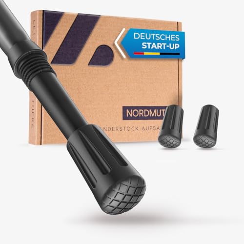 NORDMUT® Nordic Walking Stöcke Gummipuffer [14 Stück] Wanderstock Aufsätze für alle gängigen Trekkingstöcke | Walkingstöckepuffer Walking Pads für jedes Terrain [Asphalt]