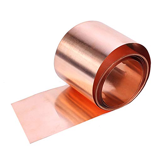 Zewoi Reines Kupfer Blech Thin Cut Platte Folie T2 für Conductive DIY Kunsthandwerk Baustoffindustrie,0.8mm x 30mm x1000mm