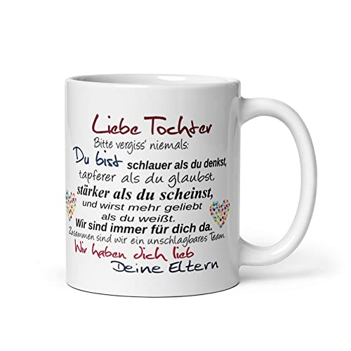 Kaffeebecher ~ Tasse - Liebe Tochter ~ Deine Eltern ~ Weihnachten Geschenk