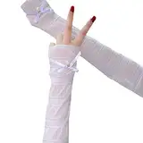 Uposao Spitze Fingerlose Handschuhe,UV-Sonnenschutz Spitze Perle Armstulpen Elastische Atmungsaktiv Sommer Armstulpe Handstulpen Fahrradhandschuhe für Frauen Radsport Golf Radfahren für Damen,Lila