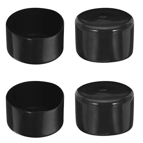 Gummi-Endkappe, 70 mm Innendurchmesser, runde Rohrbolzenkappe, Schutzabdeckung, Gummi-Endkappe, flexibler Fleckschutz, PVC-Kappe für Rohre, Zaun, Rohrpfosten, Möbel, Geländer (BK)