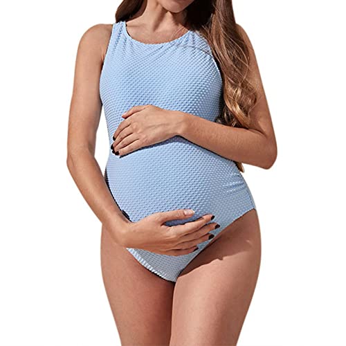 Umstandsbademode Damen Einfarbig Umstandsbadeanzug Pregnancy Einteiliger Badeanzug Sommer Umstandsmode Bikini One Piece Umstandskleidung Bademode Damen Sexy Maternity Swimsuit Schwangere Monokini