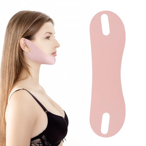 Thinp V Gesichtsmasken,Lifting Maske Kinn,V Line Lifting Maske,Wiederverwendbare Doppelkinn-Reduzierer,Gesichts-Schlankheitsgurt,Doppelkinn Lifting Gesichtsmaske,Doppelkinn Entferner,für Kinn Straffen