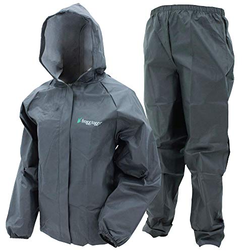 FROGG TOGGS Youth Ultra-Lite2 Regenanzug, wasserdicht, atmungsaktiv, Größe M, Schwarz