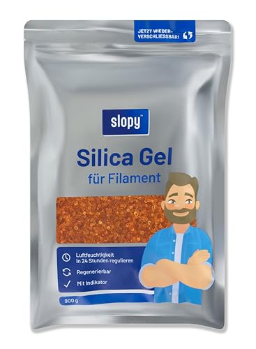 Silica Gel 2in1 für Filament - 900g Regenerierbar & mit Farbindikator - Trockenmittel für 3D-Druck-Perfektion