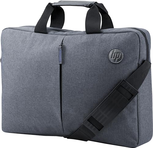 HP Essential Topload (K0B38AA) Umhängetasche mit Reißverschluss für Laptops, Tablets (15,6 Zoll) grau