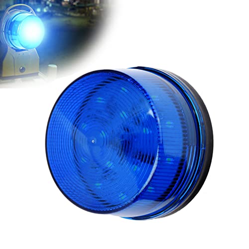 LED Blaues Notfall-Blitzlicht, 12 V Blaues LED-Blitzlicht Notfallalarm Warnsignal Blinklicht ohne Ton Blinklampe LED-Blitzwarnlicht für Haussicherheitsalarmsystem