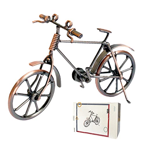 Maigendoo Fahrrad Ornament Schmiedeeisen Bicycle Deko Handmade Skulptur Dekoration Vintage Eisen Kunst Fahrrad Modell Bike Deko für Büro, Schreibtisch, Zuhause, Lernen, Party Tischdekoration