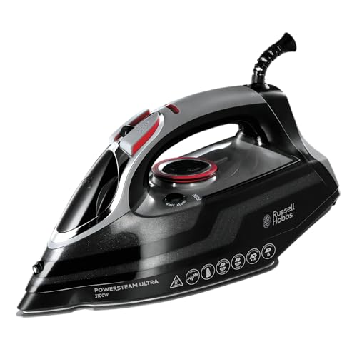 Russell Hobbs Dampfbügeleisen [3100W, 210 g Extra-Dampfstoß] Bügeleisen Power (350ml Wassertank, Keramik Bügelsohle, Selbstreinigungs- & Sprühwasserfunktion, Antikalk & Tropfstopp, 70g/min) 20630-56