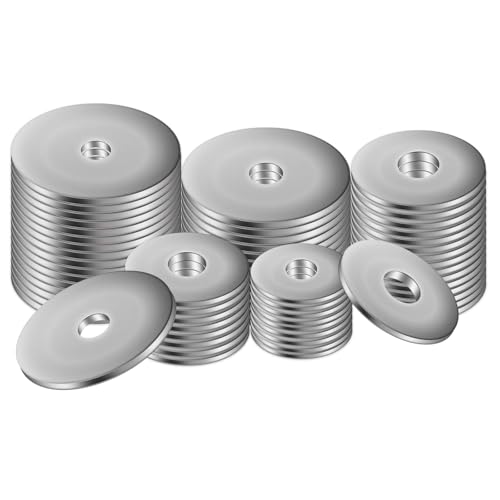 M6 Unterlegscheiben Set, 50 Stück groß Unterlegscheiben M6x25, 304 Edelstahl Flache Beilagscheiben, Karosseriescheiben, Sicherungsscheiben für Schrauben Muttern Gewindestange Flat Washers