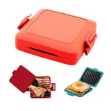 Mikrowellen Toastie Maker | Toast Sandwichmaker für Mikrowelle | Kabellose Mikrowellengeeignete Toastmaschine für Sandwiches | Sandwichtoaster Küchenwerkzeug für Toastie Panini (Rot)