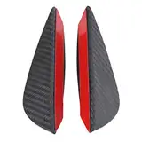 4Pcs ABS Carbon Auto Frontstoßstange Lip Spoiler Flossen, Universal Canards Trim Kit mit Klebeband Autoversicherung & Autoreparatur