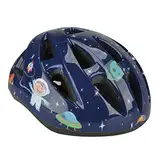 FISCHER Kinderhelm, Fahrradhelm, Jugendhelm Eule, XS/S, 48-54cm, blau, hochfeste EPS-Schale, TÜV-Zertifiziert