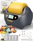 Rock Tumbler Kit, Rock Polisher mit digitalem 9-Tage-Timer, komplettes Rock-Polierset, zweilagiges Tumbler-Rauschunterdrückungsdesign, Schleifer inklusive Steinbecher und Steinpolierer-Körnung (grau)