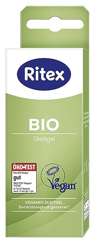Ritex BIO Gleitgel, 50 ml, vegan und tierversuchsfrei, frei von Duft und Farbstoffen, PEG, Parabenen und anderen Konservierungsstoffen, Made in Germany