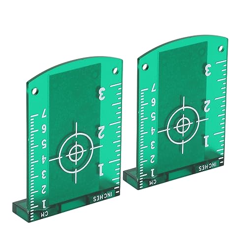 Laser Zieltafel, Magnetische Zielplatte, 2 Stück Laser Zielscheibe Karte für für Ausrichtungslaser Linienlaser Kreuzungslaser Lasermessgerät, für Eine Verbesserung der Laser-Sichtbarkeit