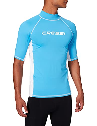 Cressi Rash Guard Man - Schützendes Kurzarmshirt für Herren, Ideal für Wassersport, aus Speziellem Elastischem Stoff, UV/UPF 50+ Sonnenschutz