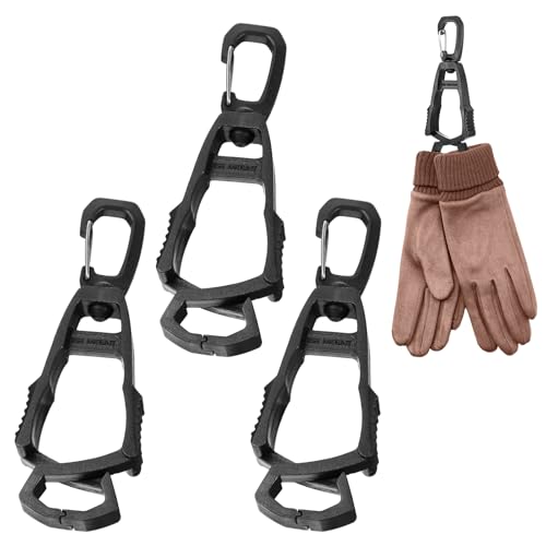 Gjinxi 3 Stück Handschuhclips Handschuhhalter Arbeitshandschuhhalter Clip Rucksackclips Gürtelzubehör Für Rucksack Outdoor-Werkzeug Feuerwehrhandschuhband Praktische Handschuhclips für die Arbeit