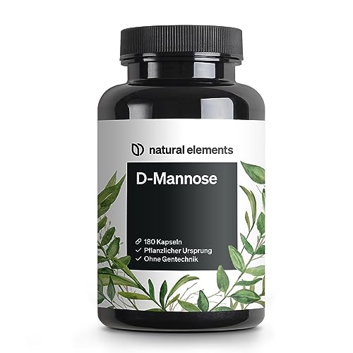 D-Mannose – 180 Kapseln – 1800mg D-Mannose pro Tagesdosis – vegan, optimal dosiert, ohne unerwünschte Zusätze – in Deutschland produziert & laborgeprüft